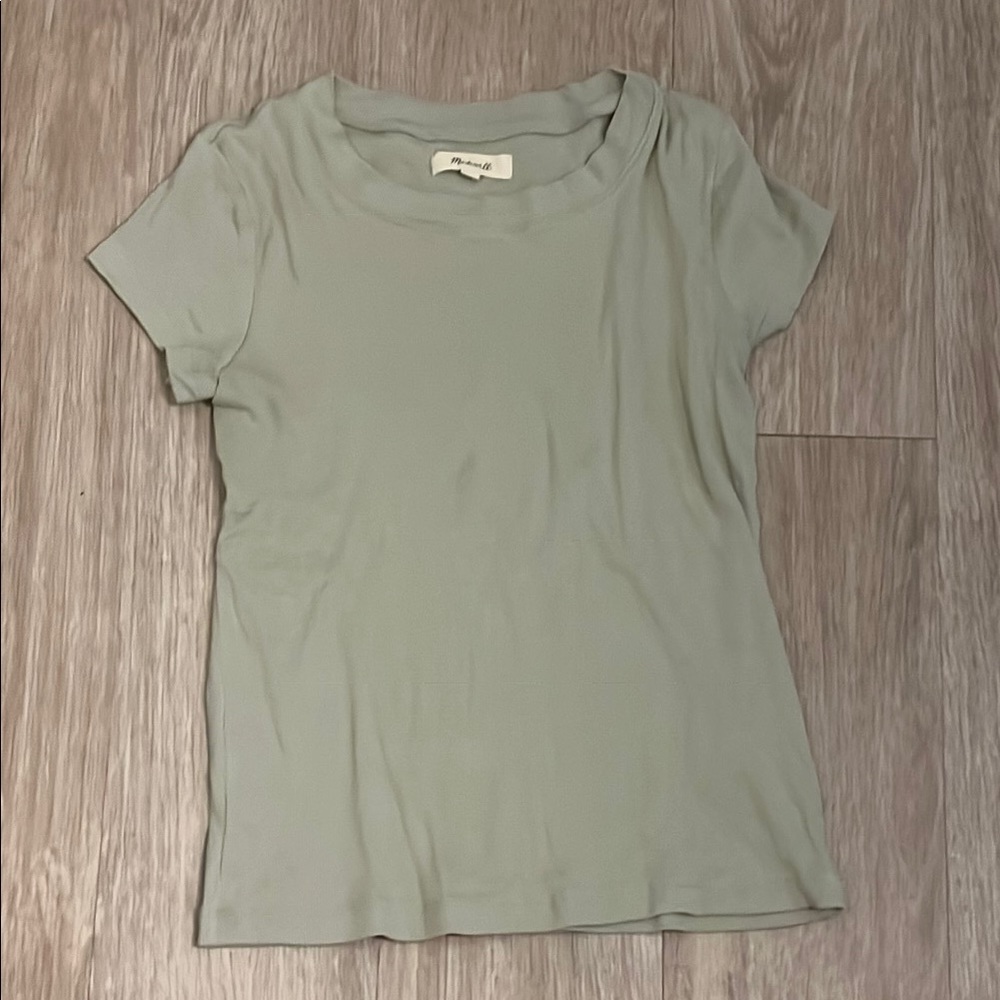 Madewell Green Fitted Skirt